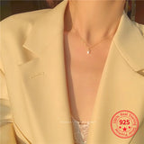 925 Silver Diamond Envelope Pendant Necklace for Women