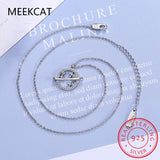 925 Silver Diamond Planet Pendant Necklace Wedding Party Jewelry