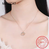 925 Silver Diamond Planet Pendant Necklace Wedding Party Jewelry