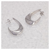 925 Silver Personalized Ear Studs Smooth Woman Earrings