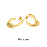 925 Silver Personalized Ear Studs Smooth Woman Earrings