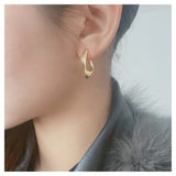 925 Silver Personalized Ear Studs Smooth Woman Earrings