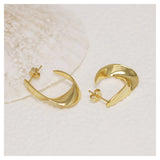925 Silver Personalized Ear Studs Smooth Woman Earrings