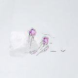 925 Silver Earrings With Tourmaline Gradient