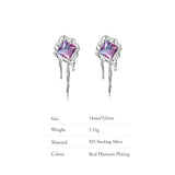 925 Silver Earrings With Tourmaline Gradient