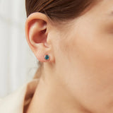 925 Silver Earrings Turquoise Gemstone Square Shape Birthday Party Jewelry