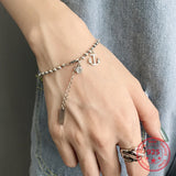 925 Silver Retro Vintage Zircon Bracelet Women Jewelry