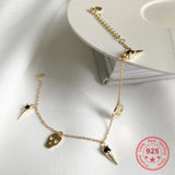 925 Sterling Silver Retro Vintage Skull Bracelet