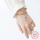 925 Sterling Silver Tassel Bracelet Women Jewelry