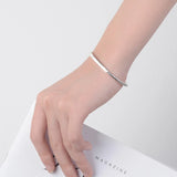925 Silver Retro Twist Bangle Women Jewelry