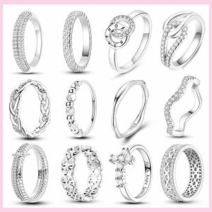 925 Silver Eternal Ring Stackable Zircon
