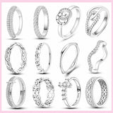 925 Silver Eternal Ring Stackable Zircon