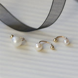 925 Silver Pearl Earrings Women Girl Jewelry Accessory