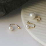925 Silver Pearl Earrings Women Girl Jewelry Accessory