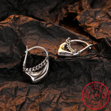 925 Silver Geometric Ear Buckles Metalic Hoop Earrings