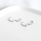 925 Silver Geometric Round Earrings Party Jewelry