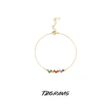 925 Silver Plated Bracelet Colorful Zircon Thin Jewelry
