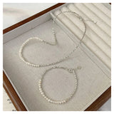 925 Silver Plated Bracelet with Pearl Wedding Accessories