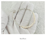 925 Silver Plated Bracelet with Pearl Wedding Accessories