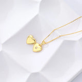 925 Silver Picture Frame Pendant Necklace Heart Shape Birthday Party Jewelry