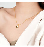 925 Silver Picture Frame Pendant Necklace Heart Shape Birthday Party Jewelry