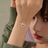 925 Silver Heart Charm Bracelet & Bangle for Women