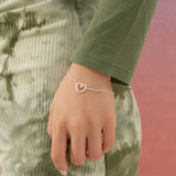 925 Silver Heart Charm Bracelet & Bangle for Women
