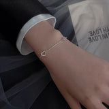 925 Silver Heart Charm Bracelet For Women Girls Wedding Jewelry