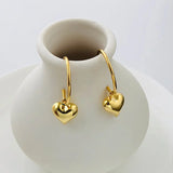 925 Silver Heart Earrings Round Wedding Jewelry Accessories