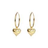 925 Silver Heart Earrings Round Wedding Jewelry Accessories