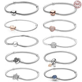 925 Silver Heart Snake Bone Bracelet for DIY Jewelry Making