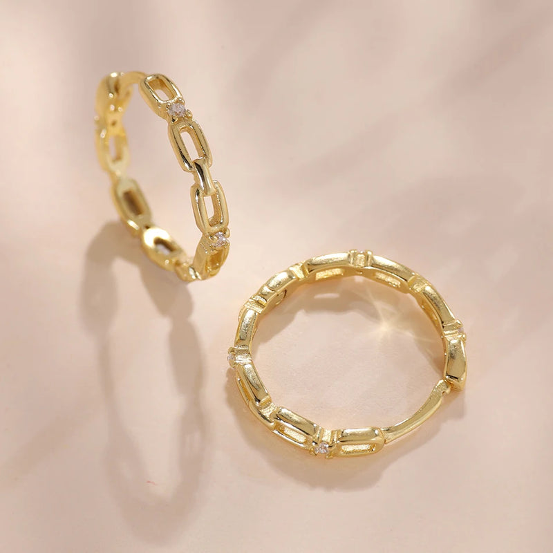 925 Silver Hoop Earrings with Chain for Women Wedding Party