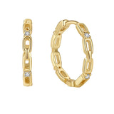 925 Silver Hoop Earrings with Chain for Women Wedding Party