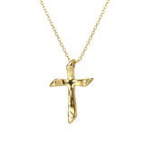 925 Silver Jesus Cross Pendant Necklace Women Church Prayer Wedding Jewelry