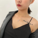 925 Silver Jesus Cross Pendant Necklace Women Church Prayer Wedding Jewelry