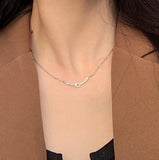 925 Silver Smile Choker Hook Necklace Rose Girl Party Women Gift