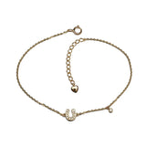 925 Silver Letter U Bracelet 14k Plating Sweet Student Girlfriends Jewelry