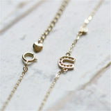 925 Silver Letter U Bracelet 14k Plating Sweet Student Girlfriends Jewelry
