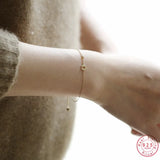925 Silver Letter U Plated Bracelet for Women