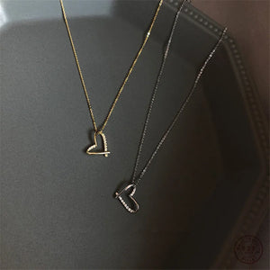 925 Silver Heart Pendant Necklace for Women, Girlfriend Jewelry Gift
