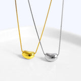 925 Silver Magic Bean Pendant Necklace Women Wedding Party Jewelry Gift