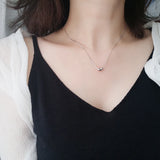 925 Silver Magic Bean Pendant Necklace Women Wedding Party Jewelry Gift