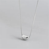 925 Silver Magic Bean Pendant Necklace Women Wedding Party Jewelry Gift