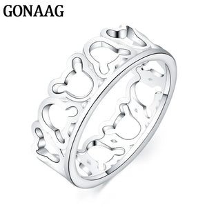 925 Silver Mickey Ring For Women Wedding Party Gift