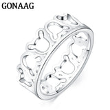 925 Silver Mickey Ring For Women Wedding Party Gift