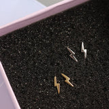 925 Silver Lightning Stud Earrings Party Banquet Jewelry Gift