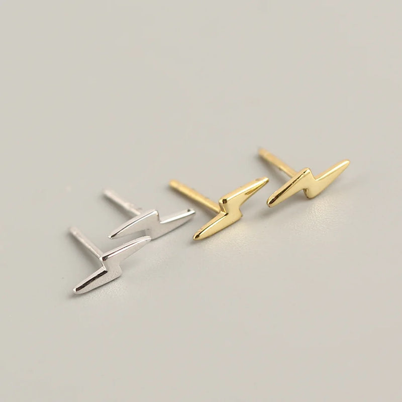 925 Silver Lightning Stud Earrings Party Banquet Jewelry Gift