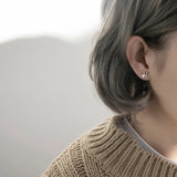 925 Silver Mini Stud Earring Women Girls Geometric Hypoallergenic Teen Jewelry