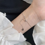 925 Silver Moon Star Bracelet Classic Student Party Jewelry