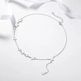 925 Silver Stars Choker Necklace for Women